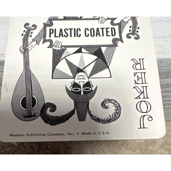 Vtg Western Publishing Green Shamrock Design Plastic Coated Playing Cards USA - Picture 3 of 3